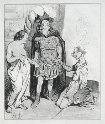 Apelles og Campaste av Honoré Daumier