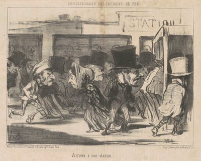 Ankomst til en stasjon av Honoré Daumier