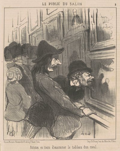Kunstnere undersøker... av Honoré Daumier
