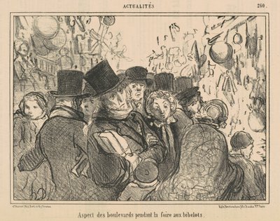 Utseende av bulevardene under kuriositetsmessen av Honoré Daumier