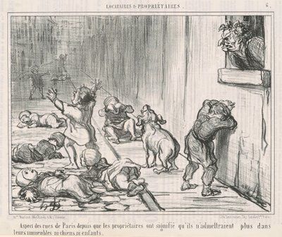 Aspekt av gatene i Paris fra ... av Honoré Daumier