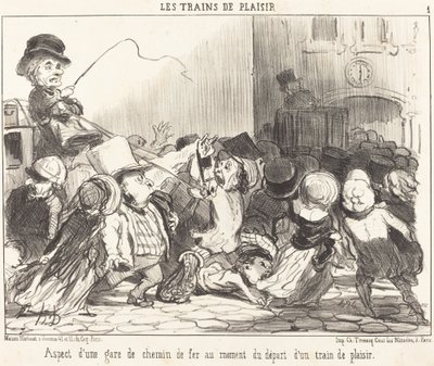 Utseendet til en jernbanestasjon... av Honoré Daumier