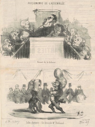 Tribuneovergrep av Honoré Daumier