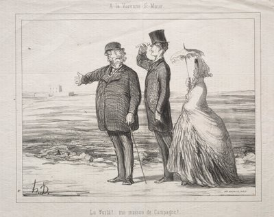 På Varenne-Saint-Maur: Se! Her er det, huset mitt på landet! av Honoré Daumier
