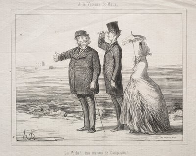 På Varenne-Saint-Maur: Se! Her er det, mitt hus på landet!, 1862. av Honoré Daumier