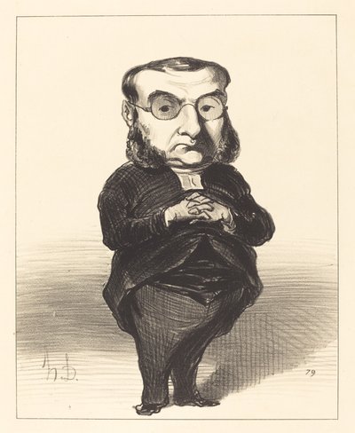 Ath. L.Charles Coquerel av Honoré Daumier