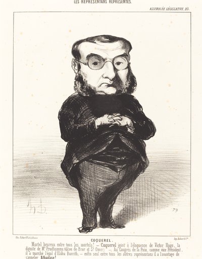 Ath. L.Charles Coquerel av Honoré Daumier