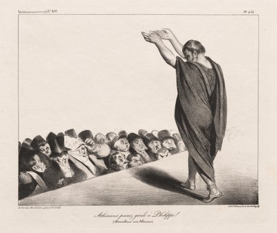 Athenere Vokt dere for Philip! (Demosthenes til athenerne) av Honoré Daumier