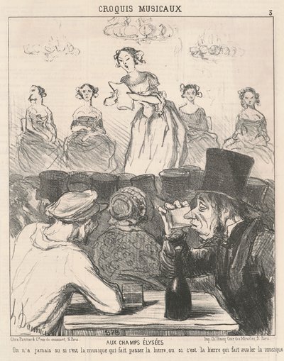 Til Champs Elysees av Honoré Daumier