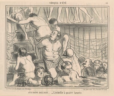 Ved Deligny-badene av Honoré Daumier