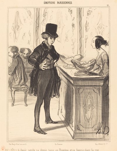 Etter å ha mistet den halve koppen på Domino og vesken på gaten av Honoré Daumier