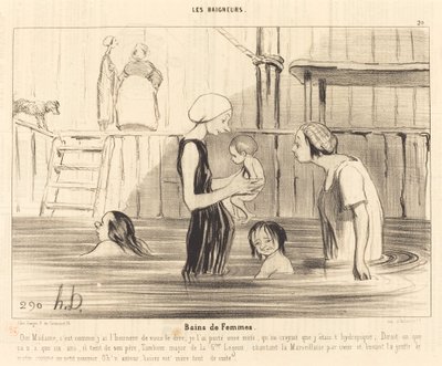Kvinners bad av Honoré Daumier