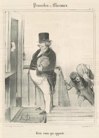 Velkommen som bringer av Honoré Daumier