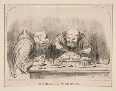 Capucinade: - Fornøyd fattigdom, #88 av Actualites av Honoré Daumier