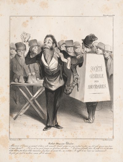 Caricaturana: Pl. 14, Robert Macaire Bookseller (Caricaturana: Pl. 14, Robert Macaire Bookseller) av Honoré Daumier