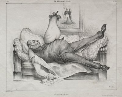 Karikatur, plate 139: The Nightmare, 1832. av Honoré Daumier