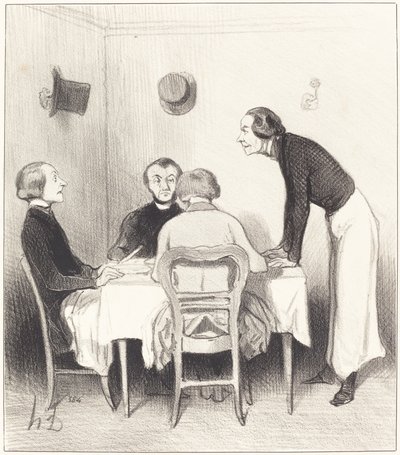 restaurant gulrot av Honoré Daumier