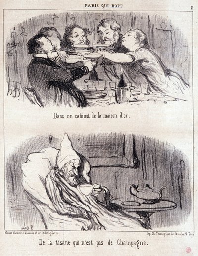 Tegneserie om gastronomiske overgrep. Serie "" Paris qui drinks": "" i et skap i huset d