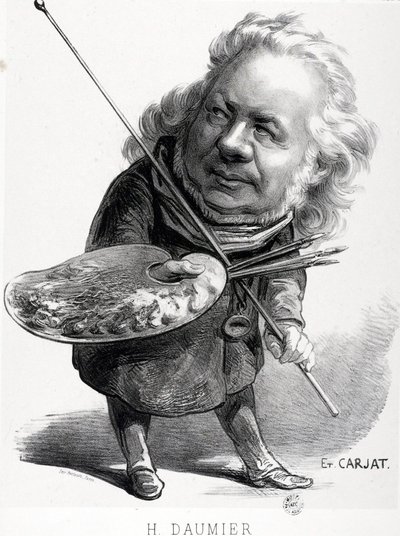 Tegneserie av Honore Daumier (1808-1879), fransk gravør, maler og skulptør. Carjat-gravering (1828-1906). Mål: 29,5x23cm. Arbaud museum. av Honoré Daumier