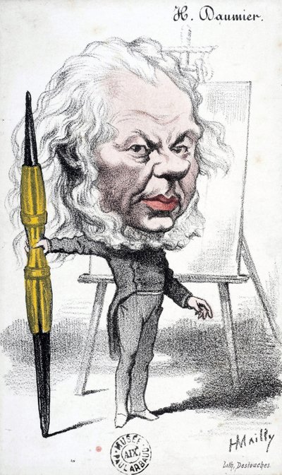 Tegneserie av Honore Daumier (1808-1879), fransk gravør, maler og skulptør. Gravering av Hyppolite Mailly (født i 1829). Mål: 14x8,5 cm. Arbaud museum. av Honoré Daumier