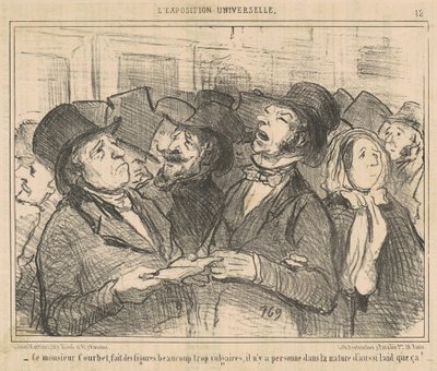 Denne Monsieur Courbet, gjør figurer ... vulgære ... av Honoré Daumier