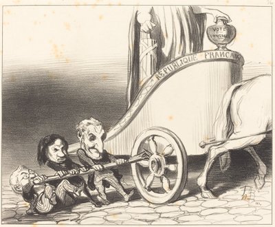 Denne vognen vil alltid fungere... av Honoré Daumier