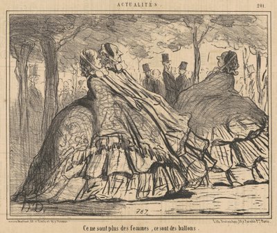 De er ikke lenger kvinner, de er ballonger av Honoré Daumier