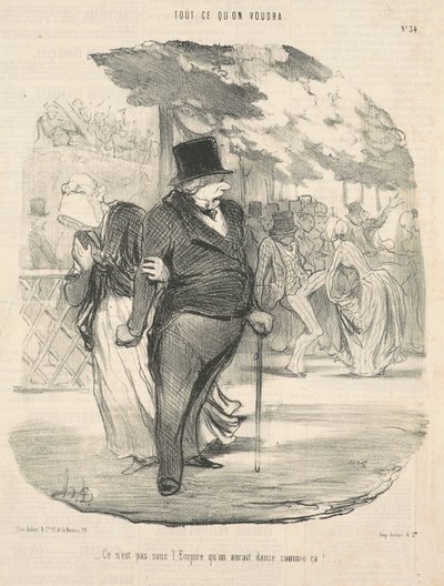 Det er ikke under imperiet vi ville ha danset slik! ... av Honoré Daumier