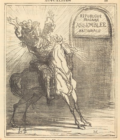 Denne stakkars Ludvig XIV tror ikke sine øyne av Honoré Daumier