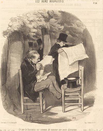 Det de borgerlige gikk med på å kalle en... distraksjon av Honoré Daumier