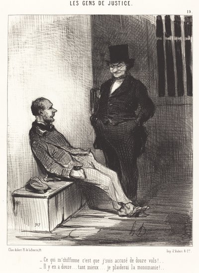Det som plager meg er... tolv flyreiser!... av Honoré Daumier