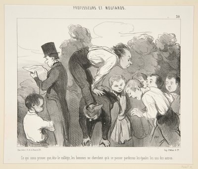 Som beviser for oss det, fra college av Honoré Daumier
