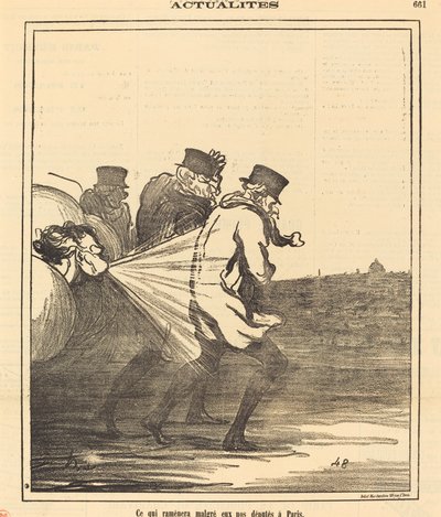 Som vil bringe... våre varamedlemmer tilbake til Paris av Honoré Daumier