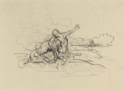 Kentaur bærer av en kvinne av Honoré Daumier