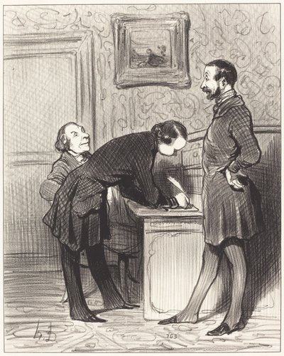 Det er bra fordi han er vennen din... av Honoré Daumier