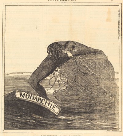 Det er farlig, kastegarnfiske av Honoré Daumier