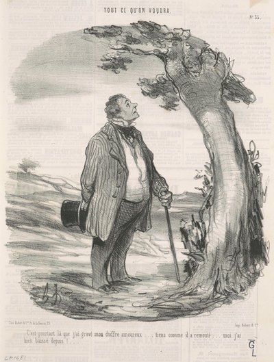 Det var der jeg graverte nummeret mitt... av Honoré Daumier
