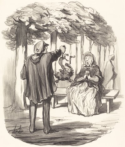 Er du der? av Honoré Daumier