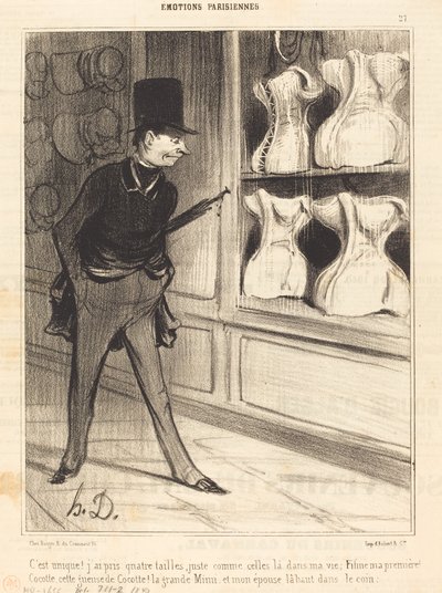 Det er unikt! Jeg tok fire størrelser... av Honoré Daumier