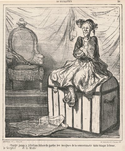 Anklaget ... for å vokte suverenitetens insignier av Honoré Daumier