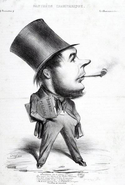 Charivaric Pantheon: Tegneserie av Honore Daumier (1808-1879), fransk gravør, maler og skulptør. Gravering i "" Le Charivari"". Mål: 32x22cm. Arbaud museum. av Honoré Daumier