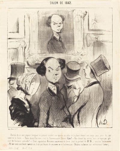 Sjarmert over å bli avslørt... av Honoré Daumier