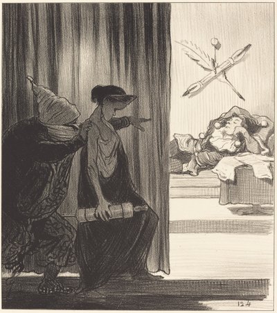 Clytemnestra presset av mimi Véron... av Honoré Daumier