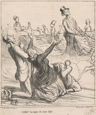 Kryss av! Vår datters hånd! av Honoré Daumier
