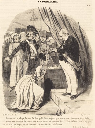 Som den mest pockete dyden i landsbyen... av Honoré Daumier
