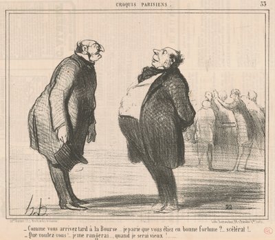 Når du kommer for sent til børsen... av Honoré Daumier