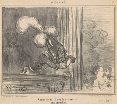 Begynner å yte rettferdighet mot hvite kvinner av Honoré Daumier