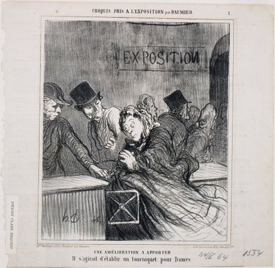 Skisser tatt på utstillingen - En forbedring som må gjøres av Honoré Daumier