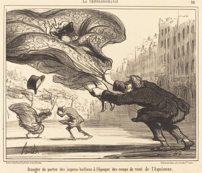 Fare for å bruke ballongunderkjoler... av Honoré Daumier