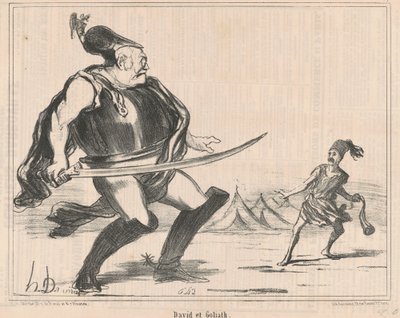 David og Goliat av Honoré Daumier